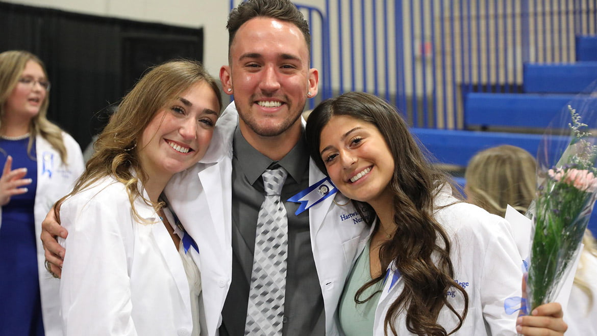Members of the Hartwick College Nursing Class of 2023 after pinning ceremony