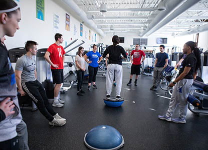 Hartwick students in the Campbell Fitness Center