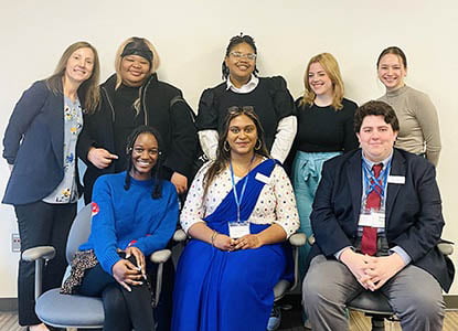 Hartwick College students with Professor of Political Science Laurel Elder