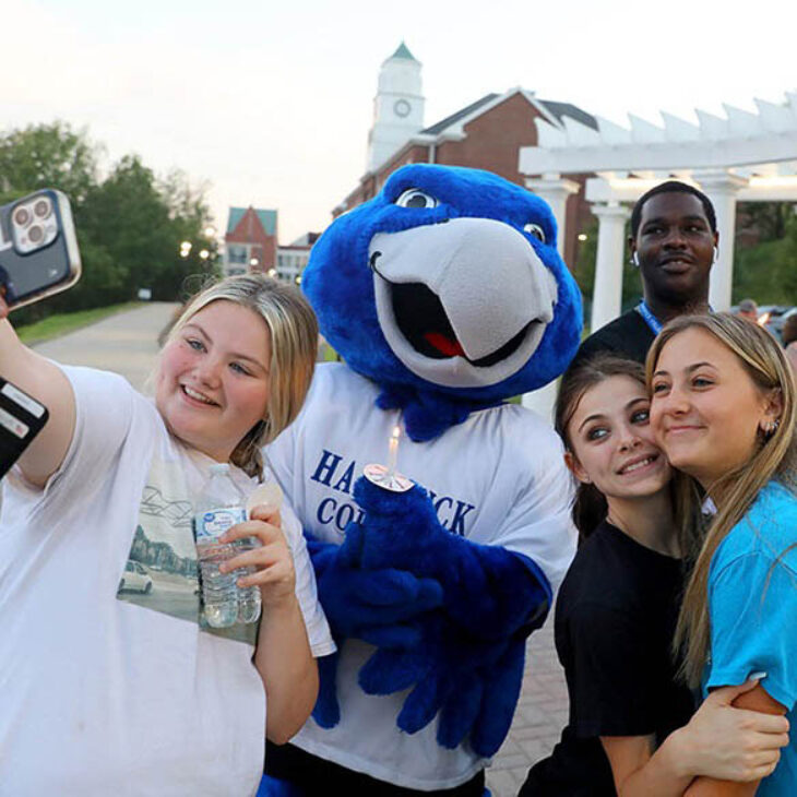 Hartwick College new students during Wick Week First Walk on Founders' Way