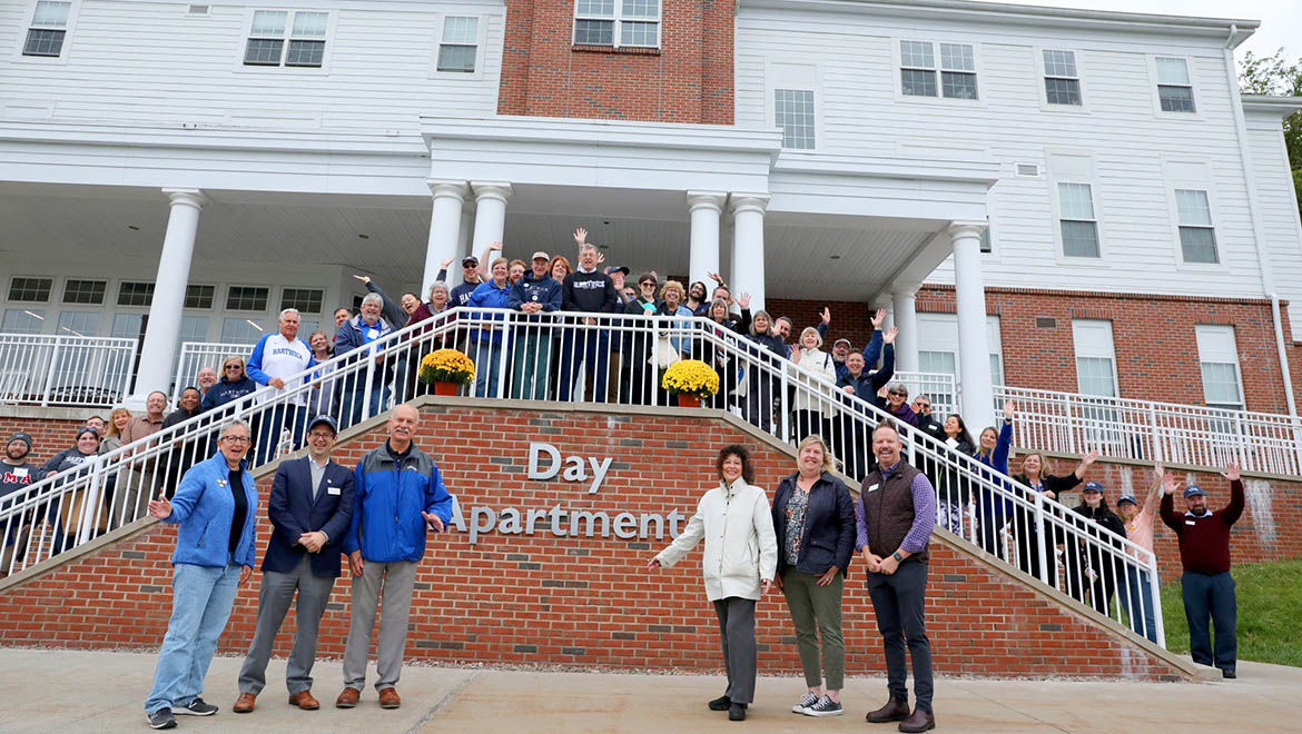 Dedication of the Day Apartments at Hartwick College in memory of Dr. Judith Day by husband alumnus Larry Miller