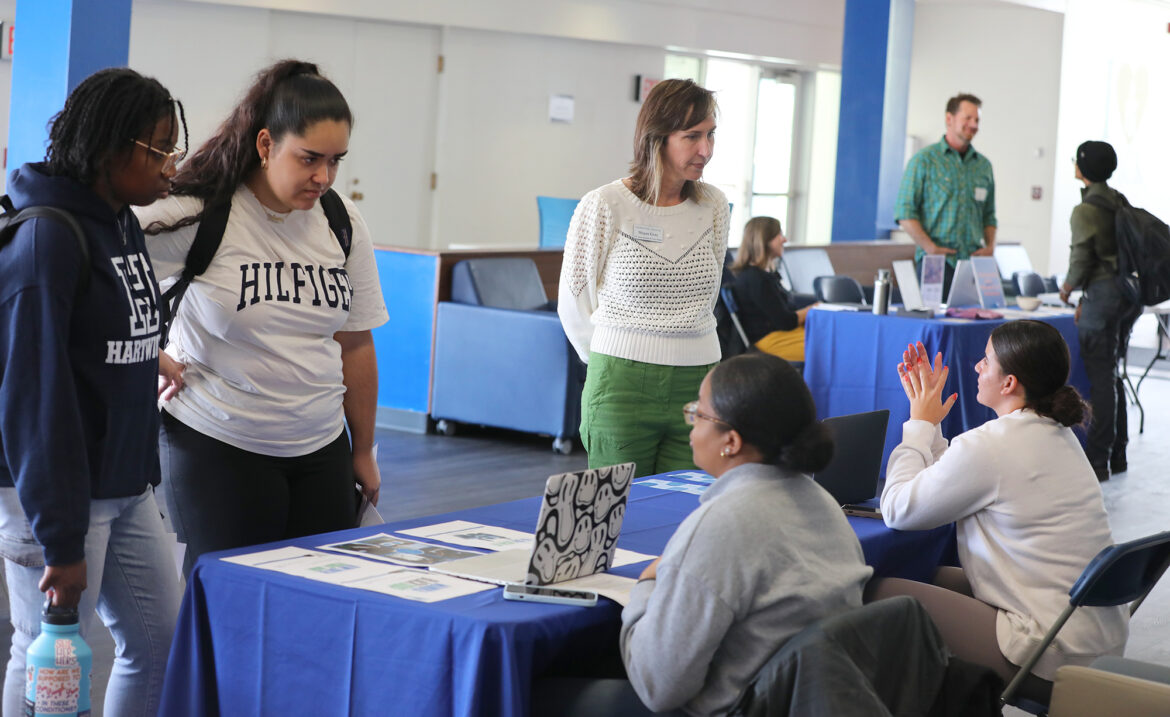 A view of college job fair