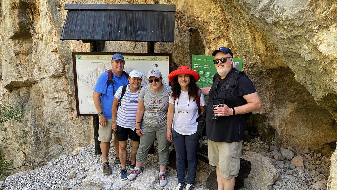 Hartwick College Professor Griffing with fellow researchers during visit to Paklenica National Park, Croatia.