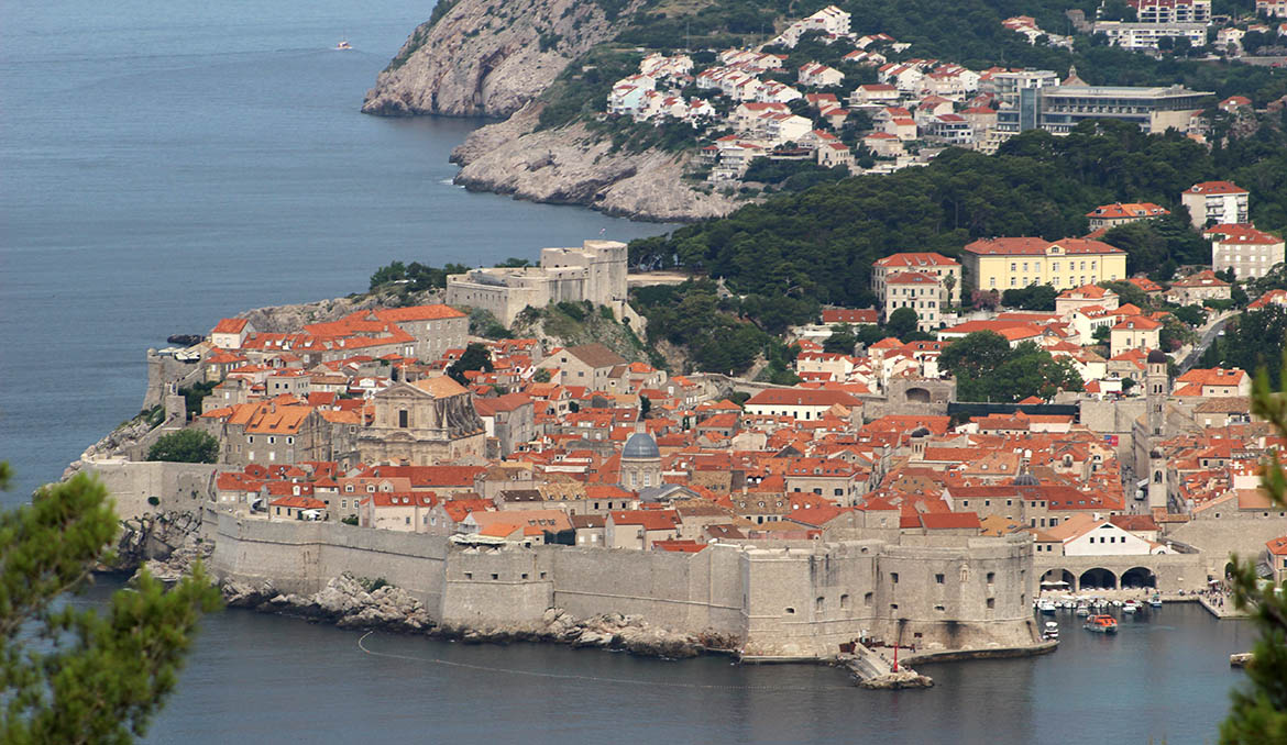 Old Dubrovnik, Croatia from above.