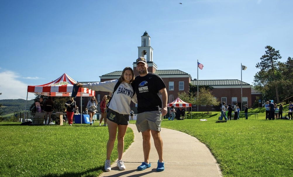 Abigail McCleary enjoys a campus event.