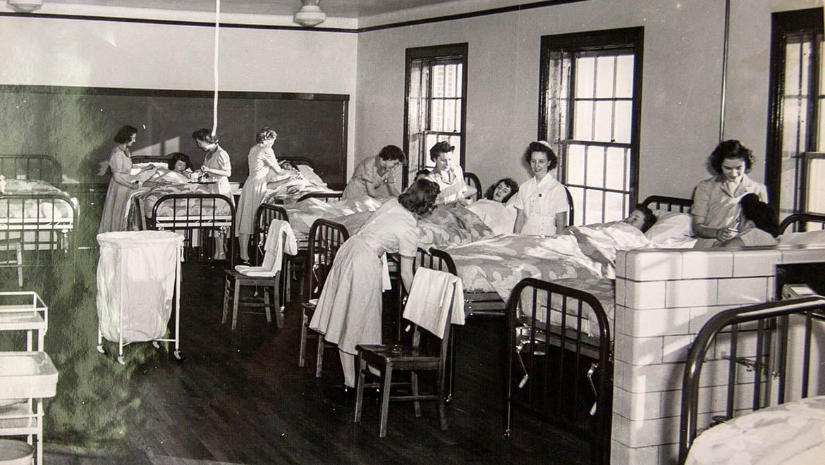 Hartwick College nursing lab, 1948