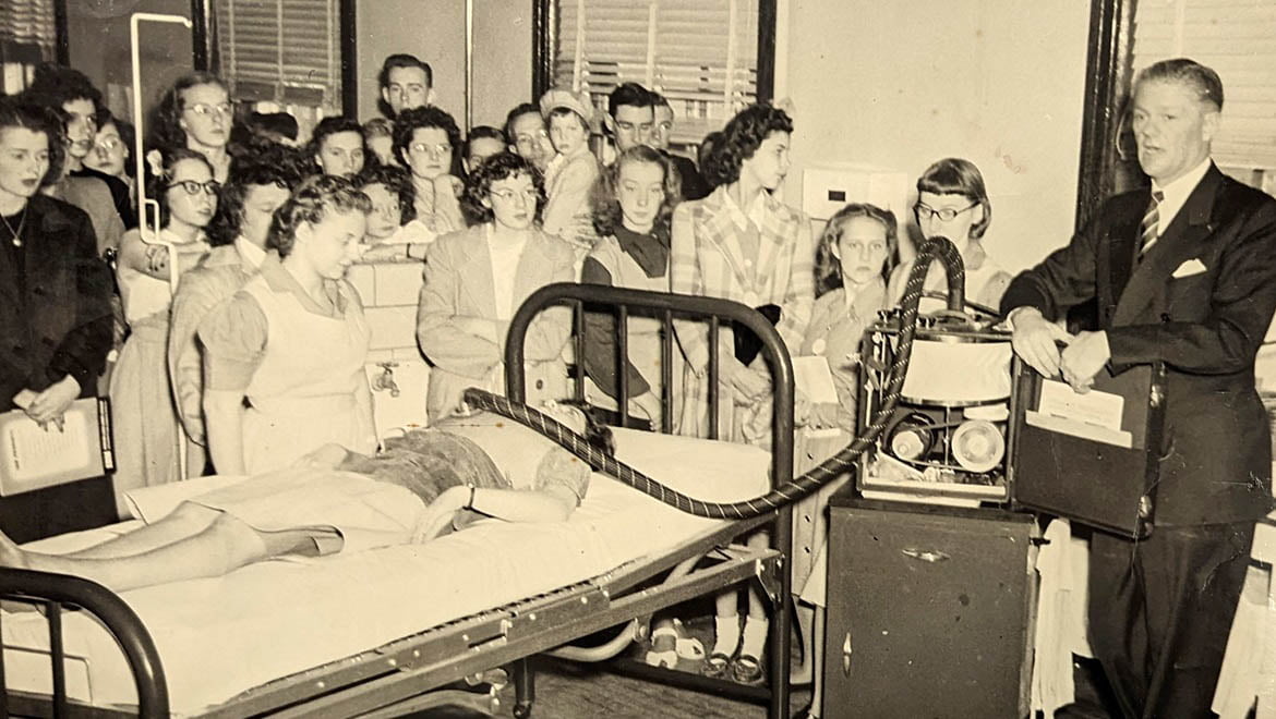 Hartwick College nursing lab, 1949