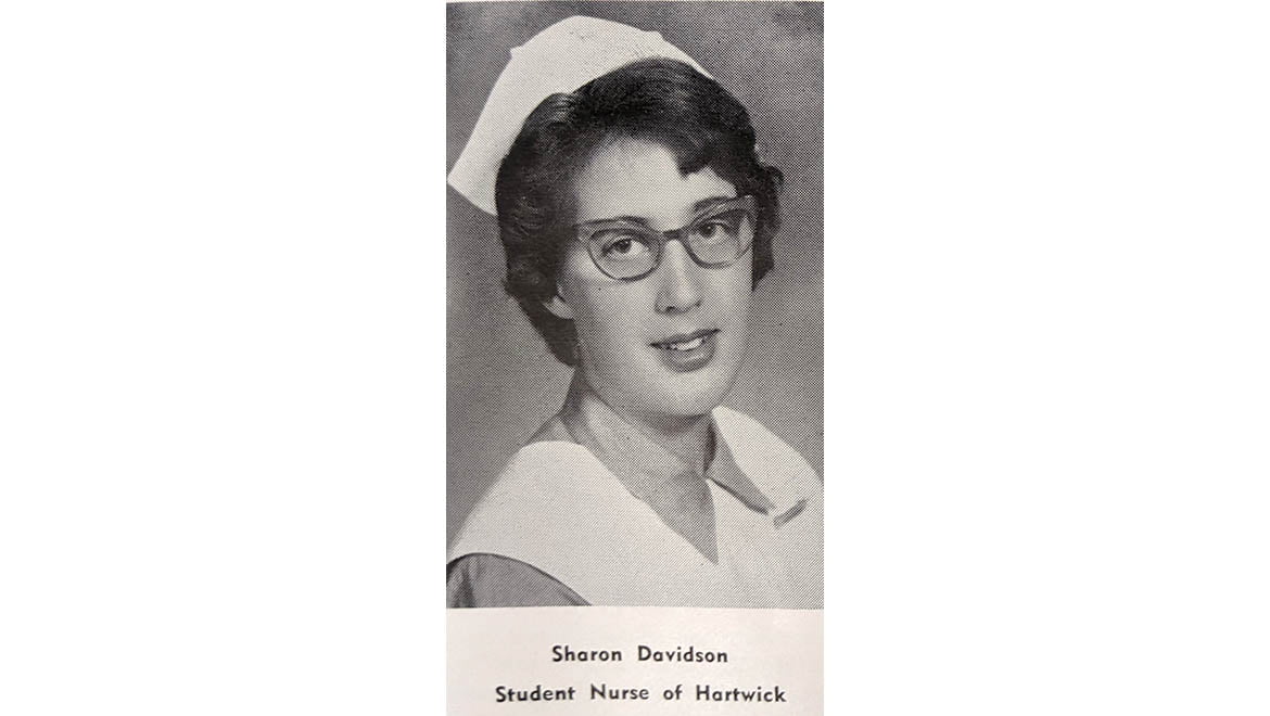 Hartwick College nursing student Sharon Davidson, 1963