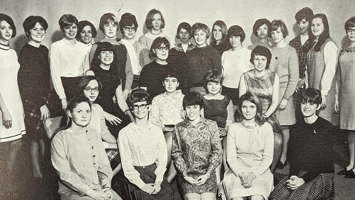 Hartwick College Association of Student Nurses (HCASN) members, 1968