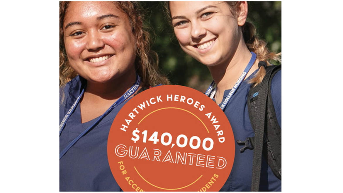 Hartwick College announcement of nursing Heroes Award scholarship, 2022