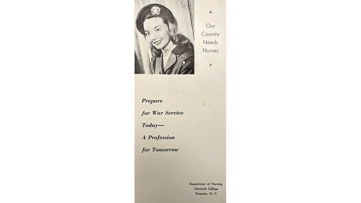 1943 Hartwick College Nursing Program Brochure