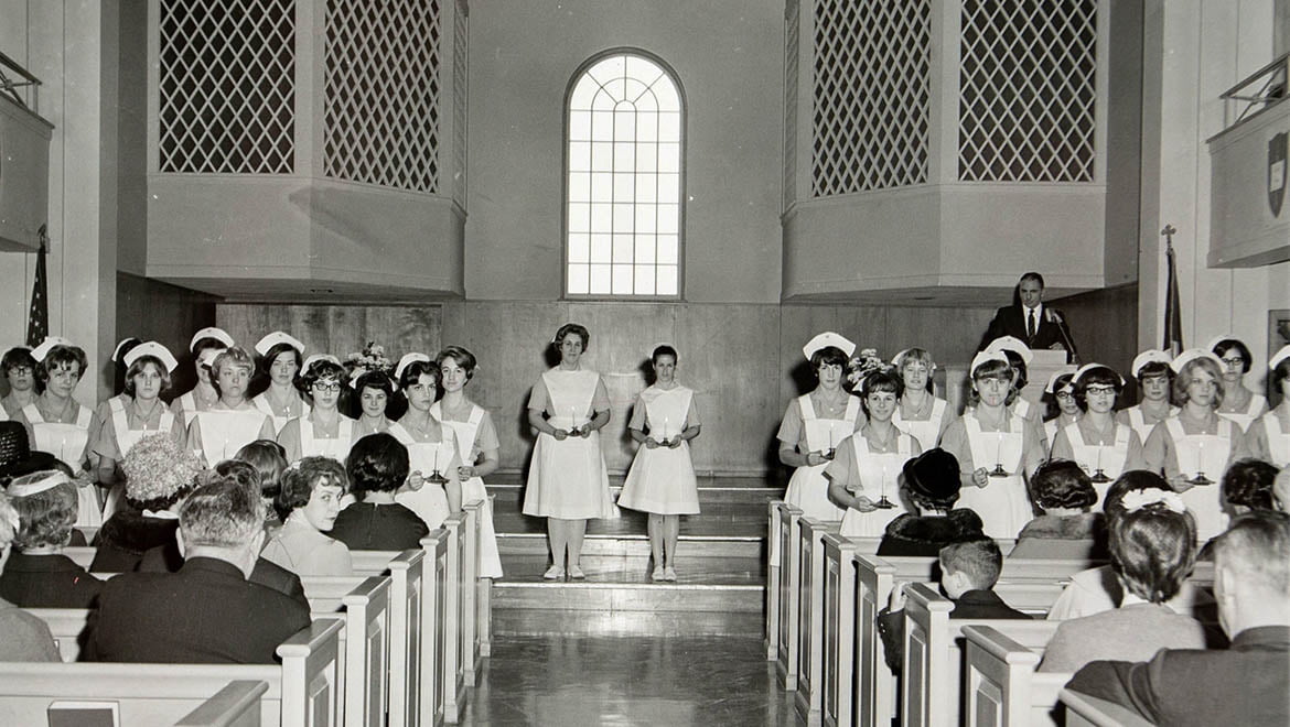 Hartwick College nursing candlelight ceremony