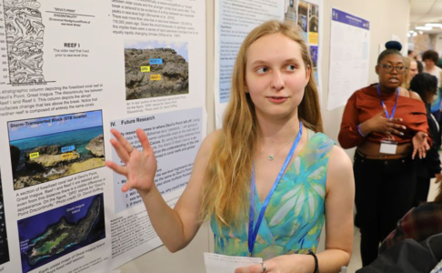 Student shows research