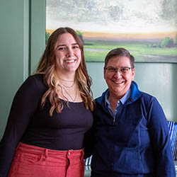 Jordan Delage ‘24 and Malissa Kano-White, professor and director of the theatre department