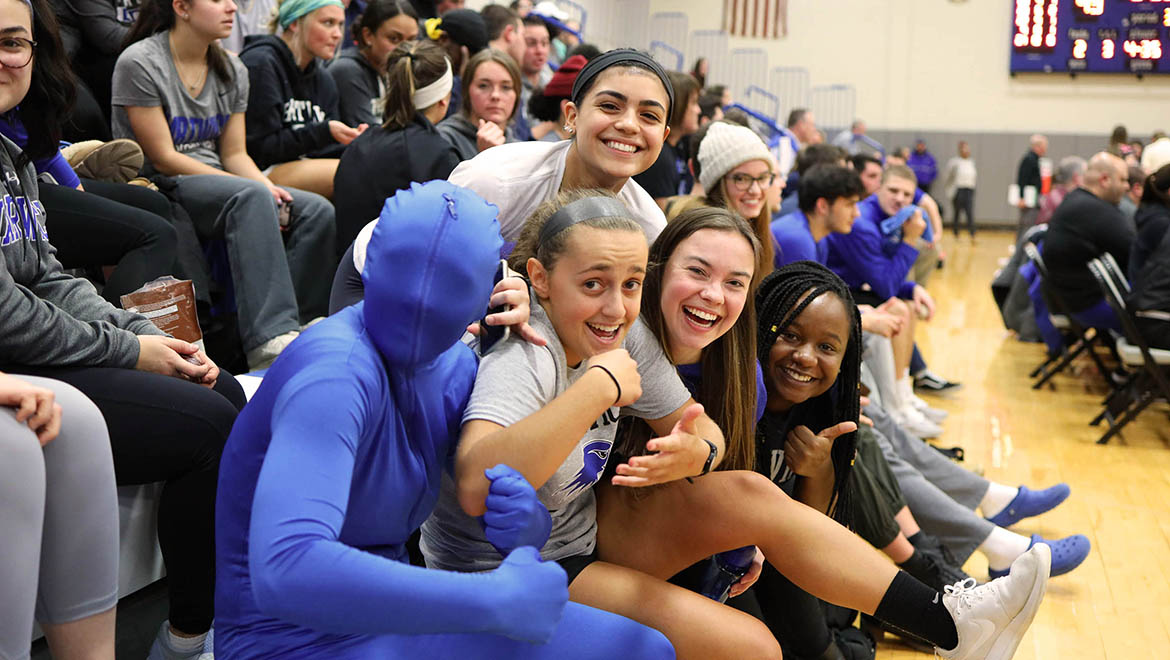 Hartwick College students during Code Blue event, wearing