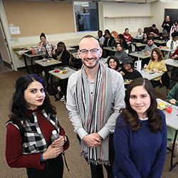 Chaw Akari San with Sheeba Siddiqi and guest speaker John Emery, Executive Director, Islamic Resource Group