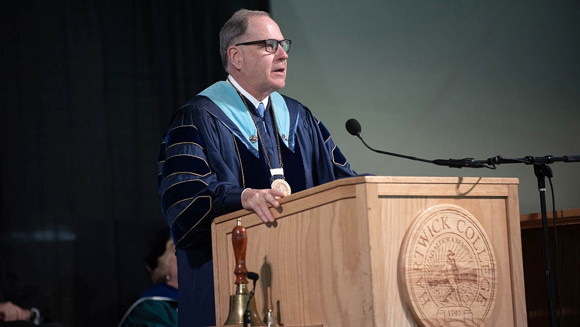 Hartwick College Interim President James H. Mullen, Jr. speaking at Commencement
