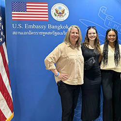 Hartwick College delegation members at U.S. Embassy in Bangkok