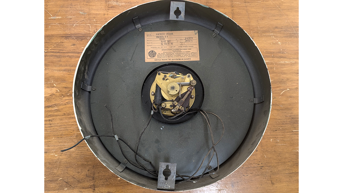 Hartwick College Bresee Hall Clock Back, 1929