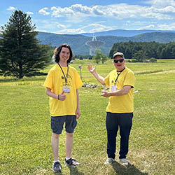 Professor Parker Troischt and Oliver Forsha '27 GBT Observatory