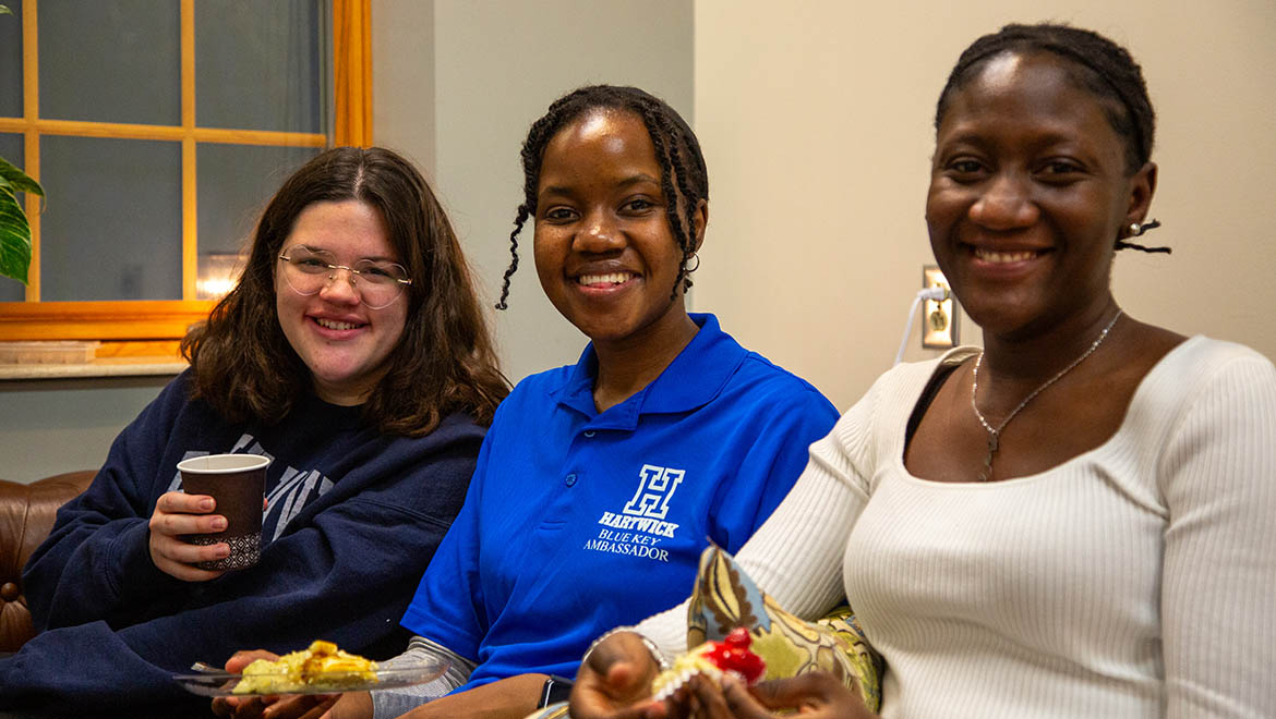 Blue Key Ambassadors enjoying the Holiday Party