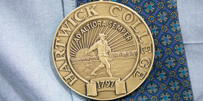 Hartwick College John Christopher Hartwick Medal showing the College seal