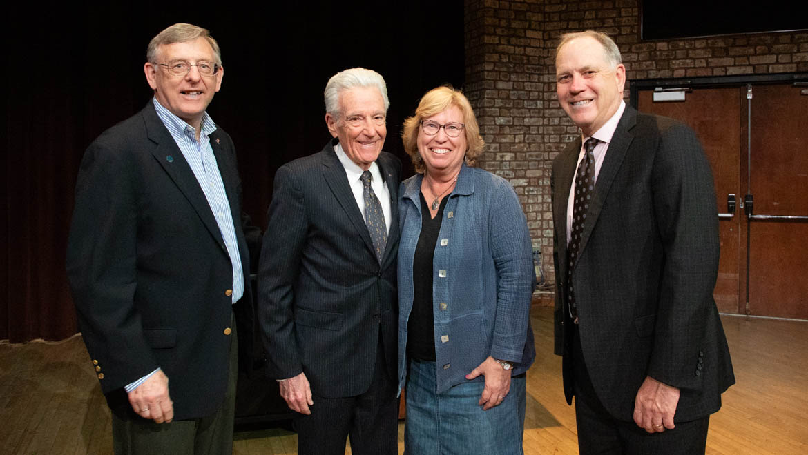 Doug Logan with Thom Meredith '73, Vice President for Academic Affairs & Provost, President Mullen