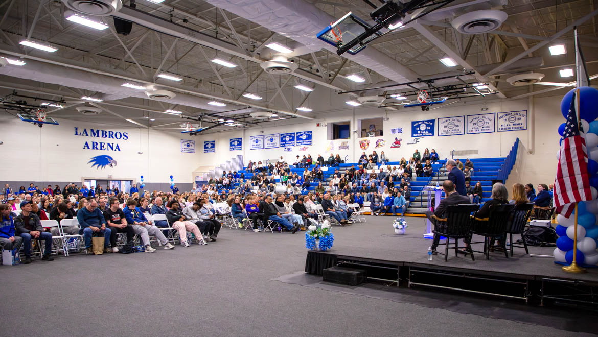 Hartwick College accepted students and families listen to presentations during Accepted Students' Day