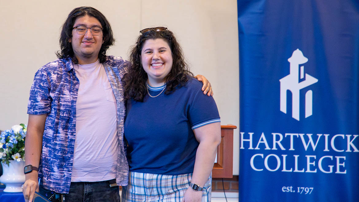 Robert Houghton ’76 Memorial Scholarship – James Mendez ’26 with Dani Goncalves