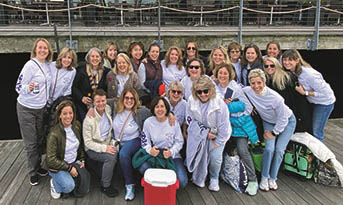 Alumni from classes of '87, '88, '89 of Phi Simga Phi during Boston reunion