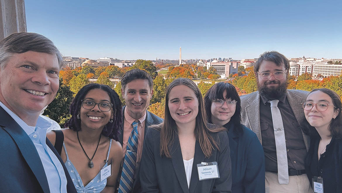 Matt Chase '93 with students