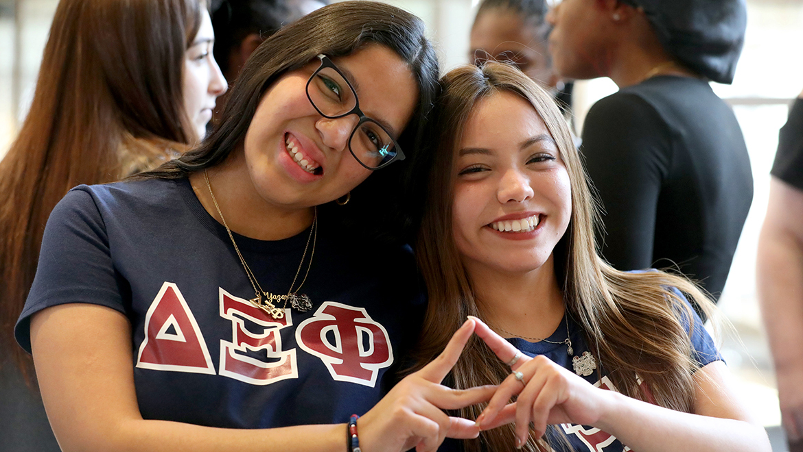 Hartwick College sisters of Delta Xi Phi (DXP), a national multicultural sorority