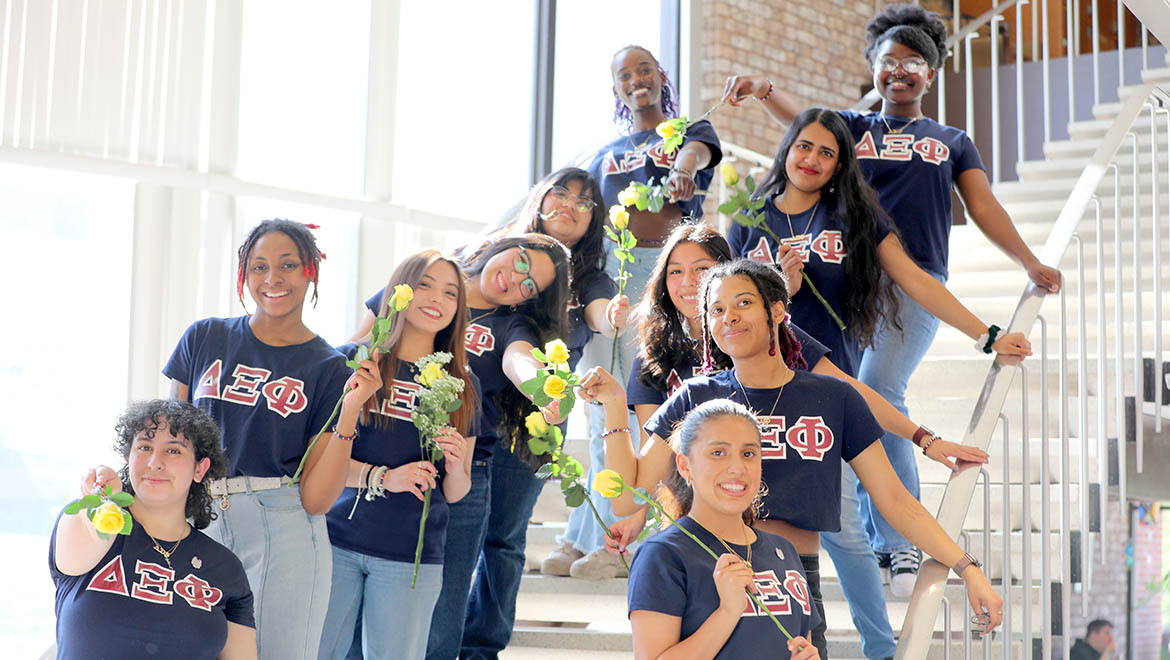 Hartwick College sisters of Delta Xi Phi (DXP), a national multicultural sorority
