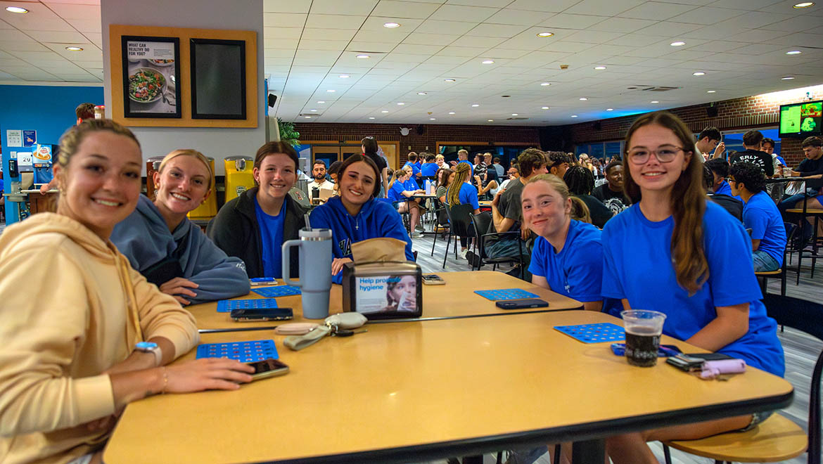 Hartwick College students playing Big Prize Bingo during Wick Weekend