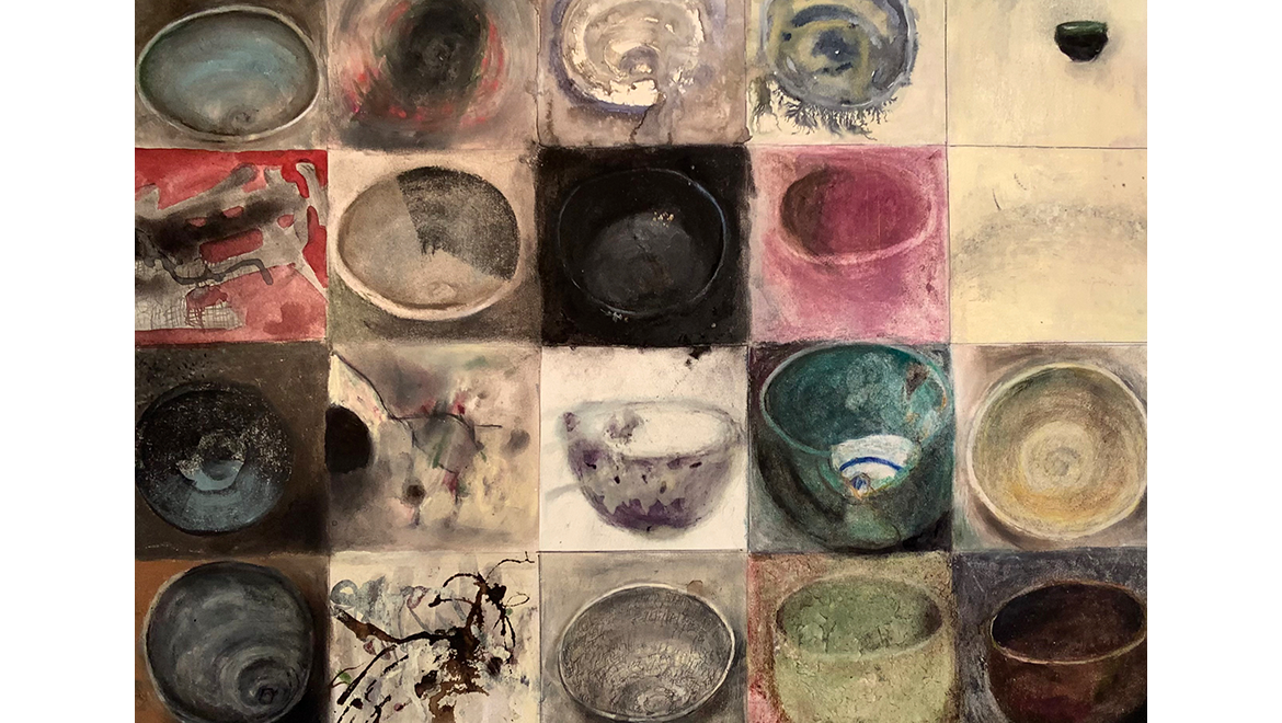 Jody Hojin Kimmel, Senseim The Study of One Thing, pastel, ink, pencil, charcoal, pigment on paper