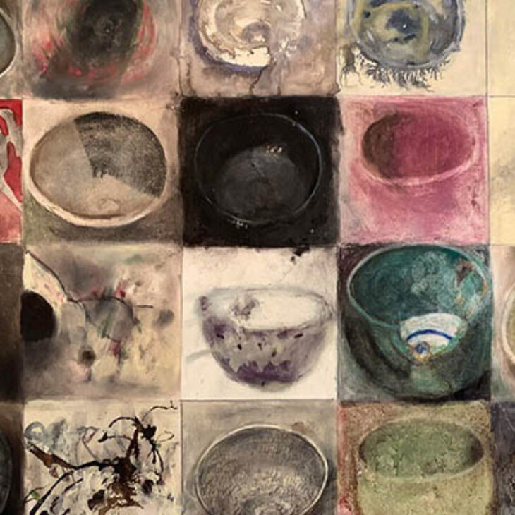 Jody Hojin Kimmel, Senseim The Study of One Thing, pastel, ink, pencil, charcoal, pigment on paper