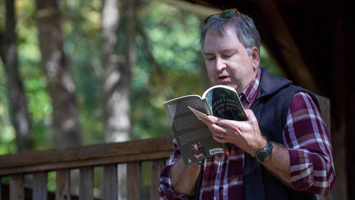 Professor Lisle W. Dalton reads from Professor Huntington's book