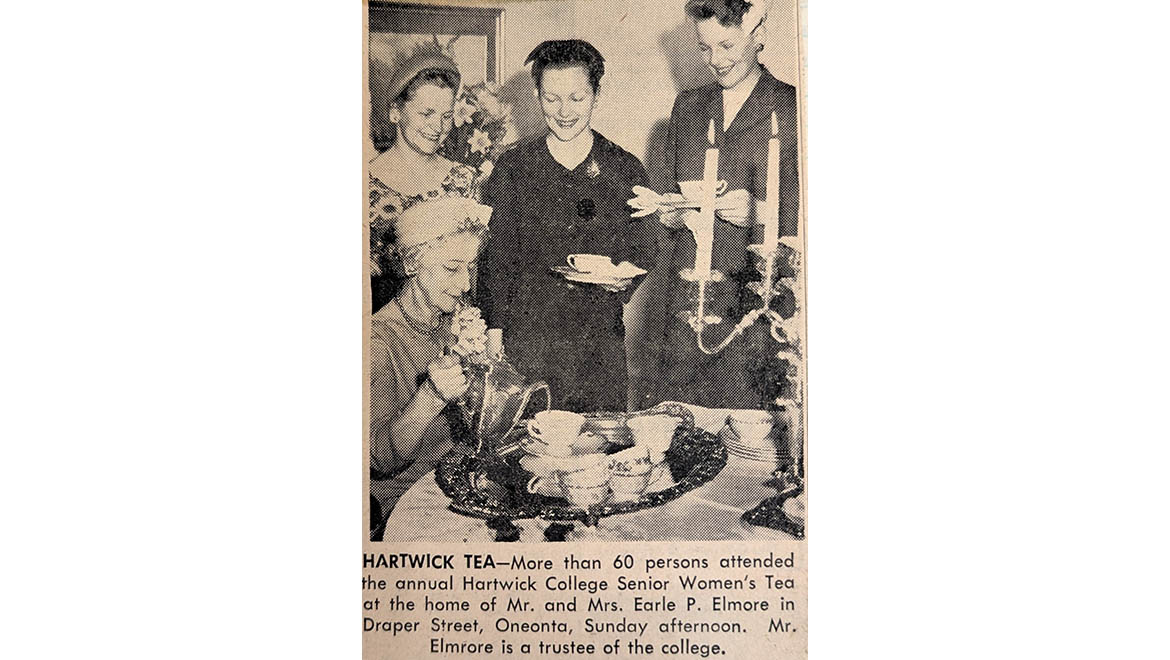 Women’s Club tea at Thornwood, Hartwick College President's home