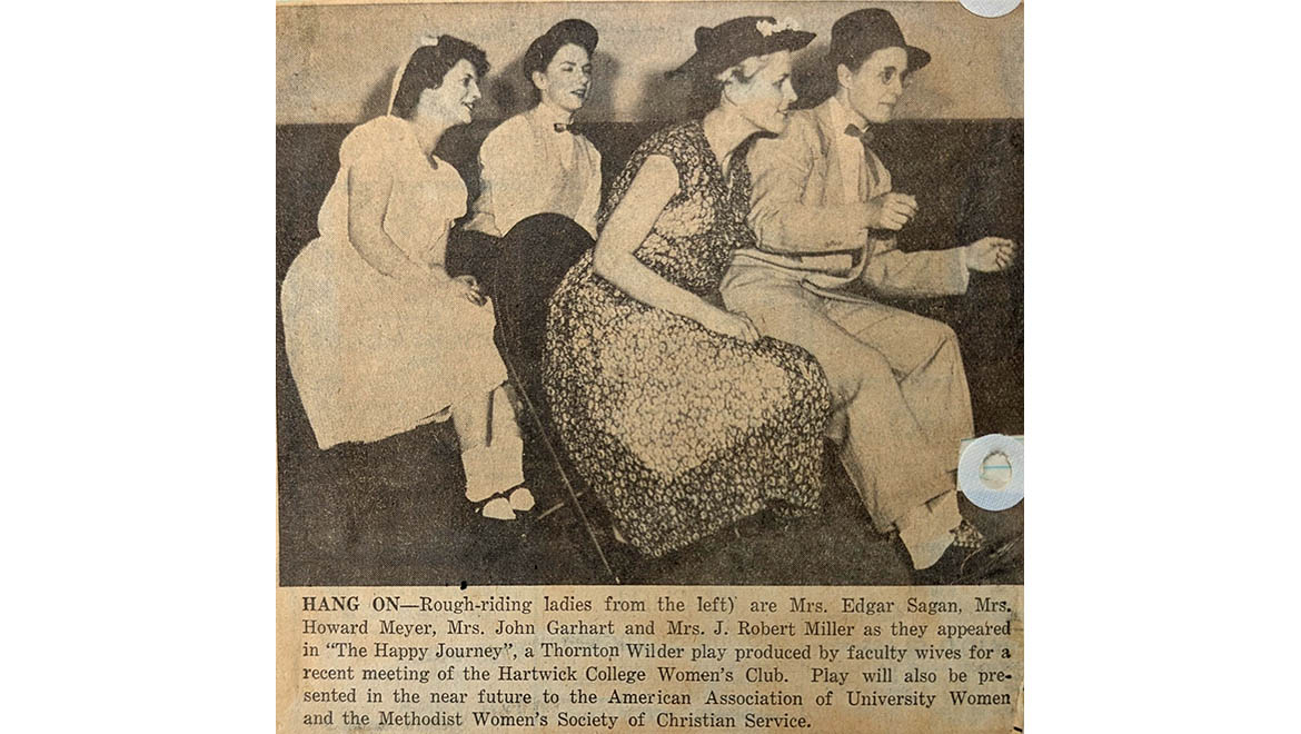 Hartwick College Women's Club faculty wives production of a play: “The Happy Journey”