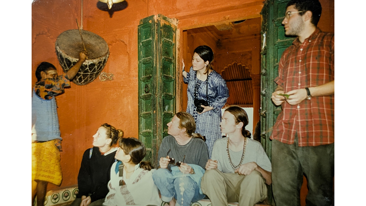 Hartwick College students during J Term in India, 1997, Prof. Sandy Huntington