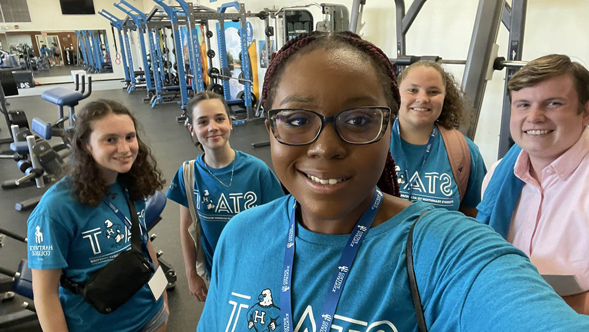 Hartwick College START students in the Campbell Fitness Center