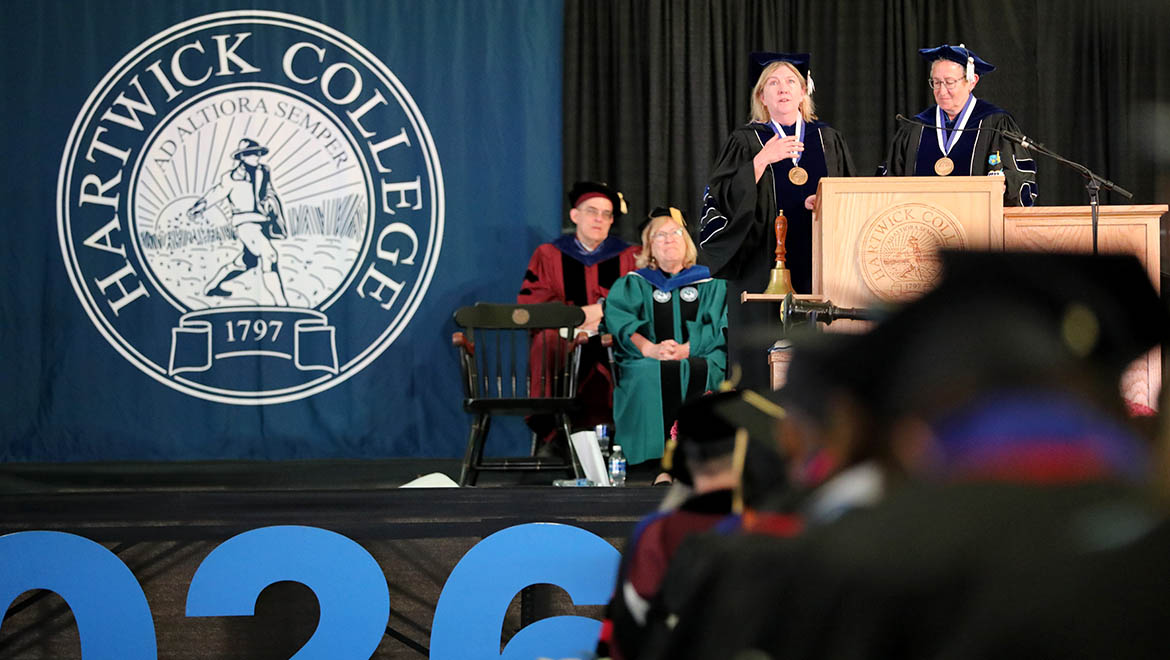 Kathleen Fallon ’88 and Colleen Connery ’83 recipients of the President’s Medal for Extraordinary and Exemplary Loyalty to the College