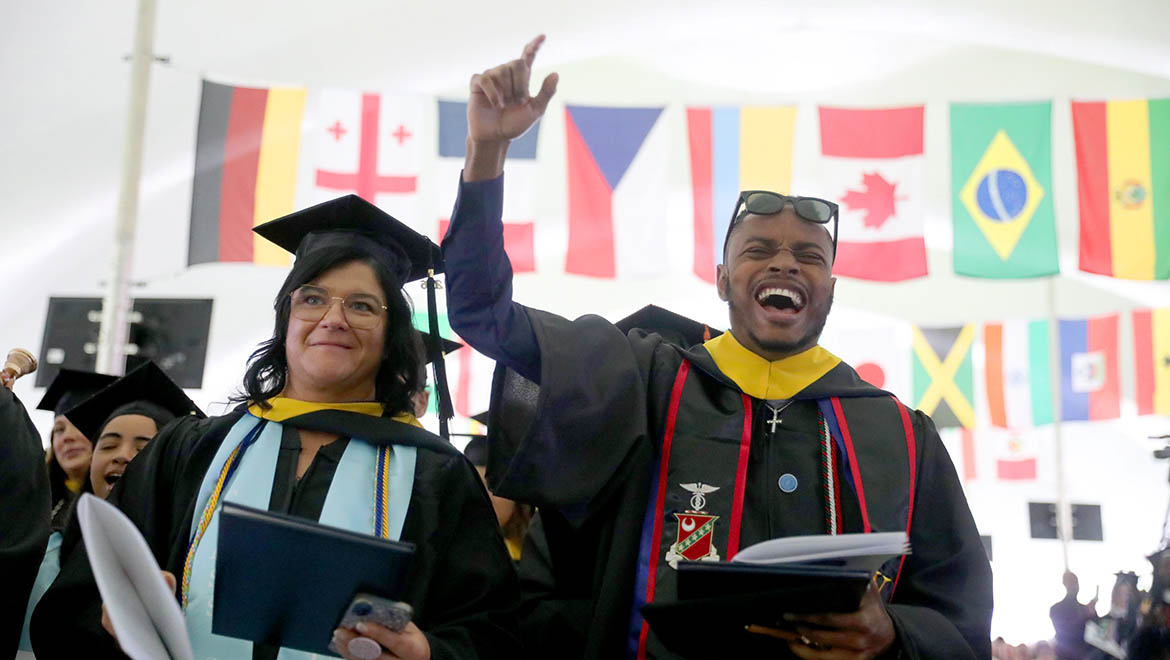 Hartwick College graduates at Commencement