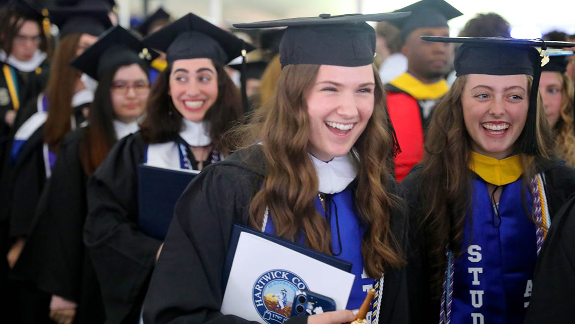 Hartwick College graduates at Commencement
