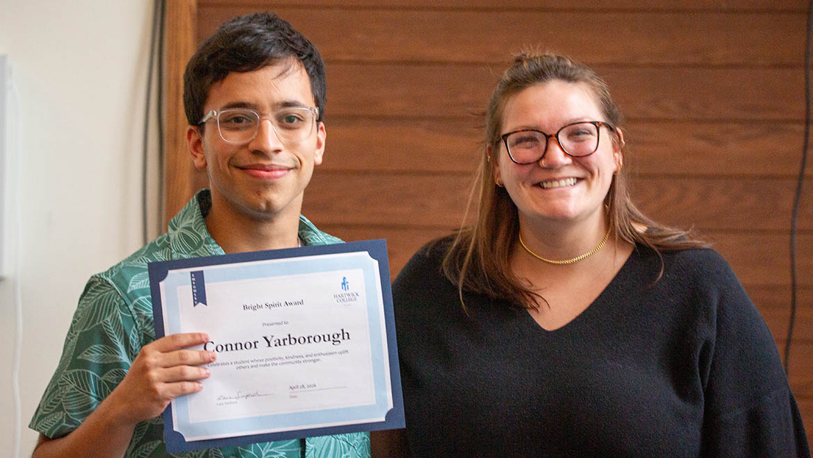 EmpowerU student with mentor at Awards Celebration