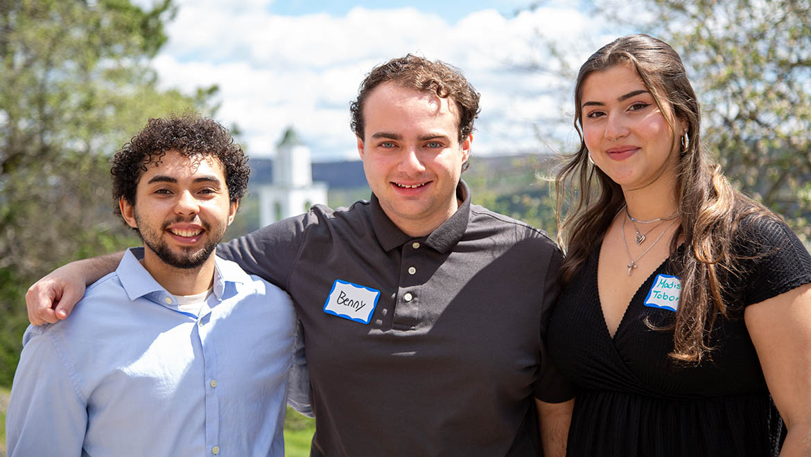 Sebastian Quarella ’27, Benjamin Pauli ’26 and Madison Tobon ’27