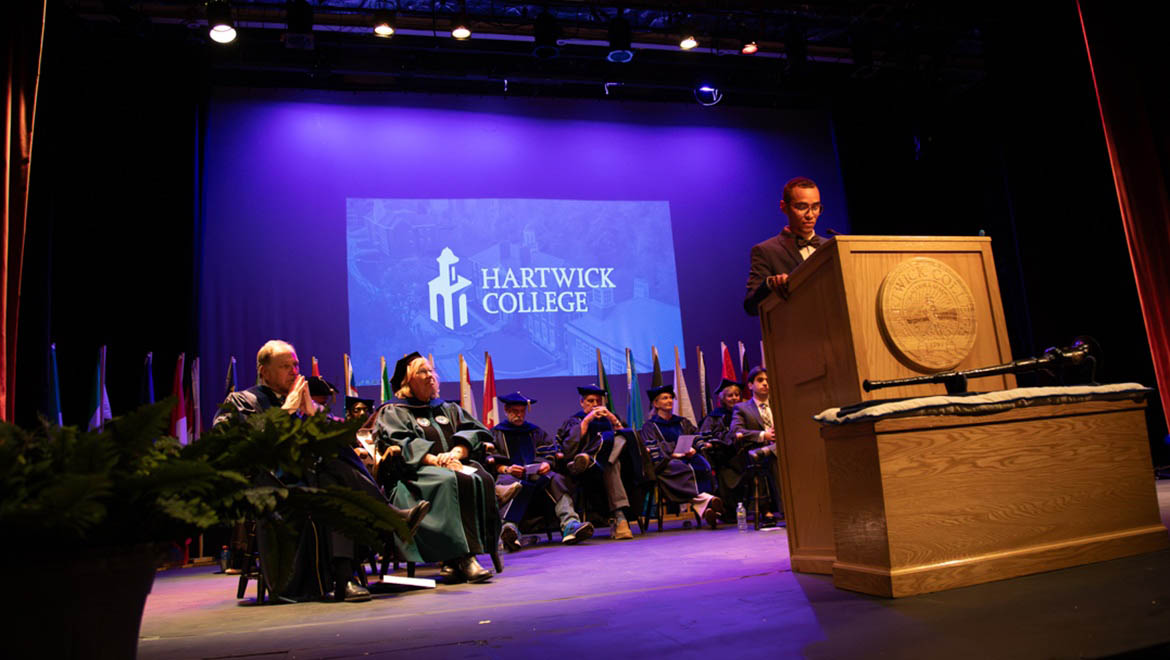 previous Kellogg Oratorical Prize winner, Joseph Cardell Ziegler III ’19