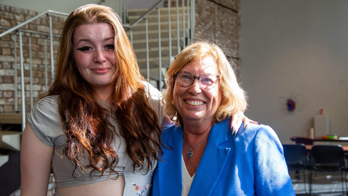 Marissa Yanacheak ’26 with President-elect Laurel Bongiorno