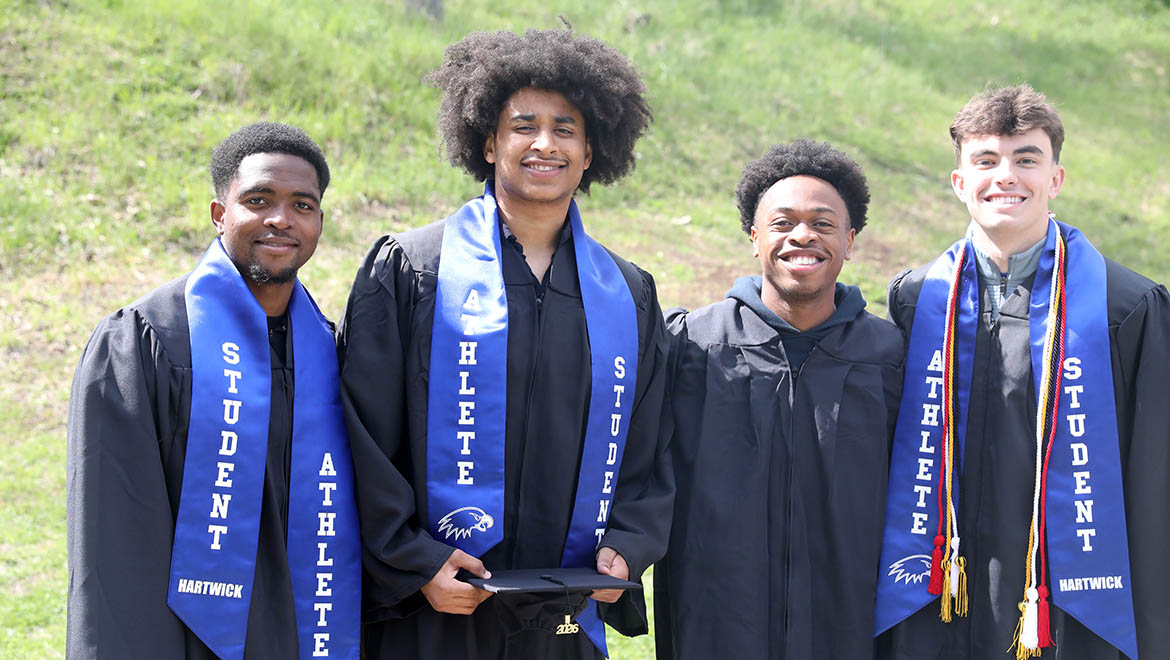 Hartwick College Seniors during Last Walk on Founders' Way before Commencement