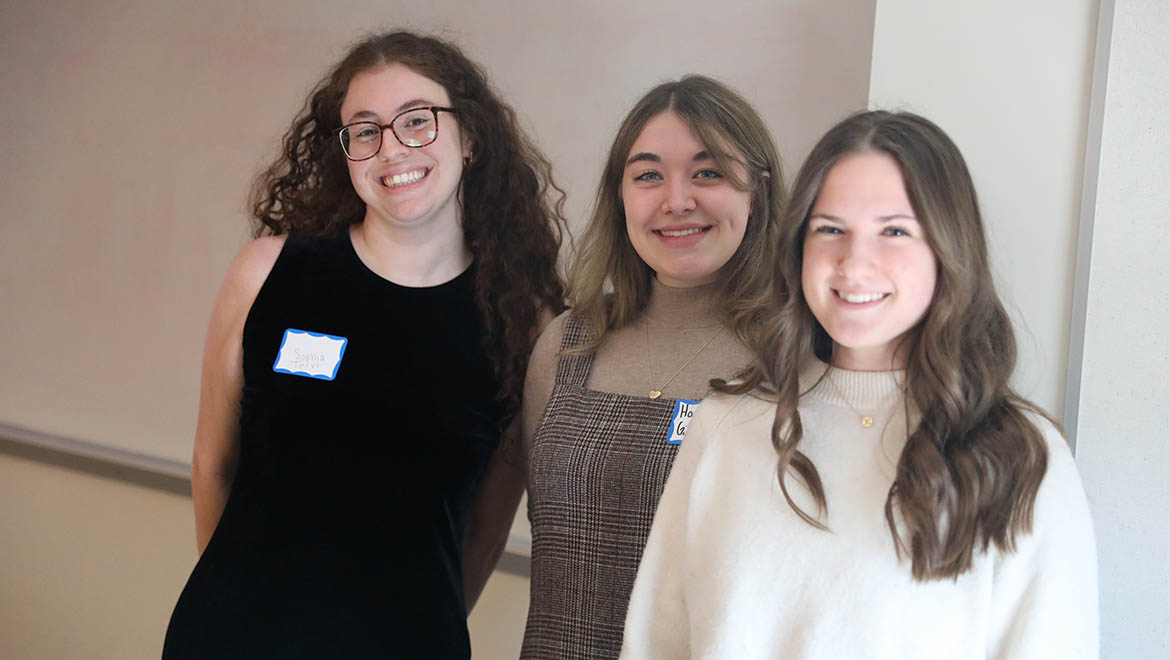 Hartwick students after presenting at Student Showcase
